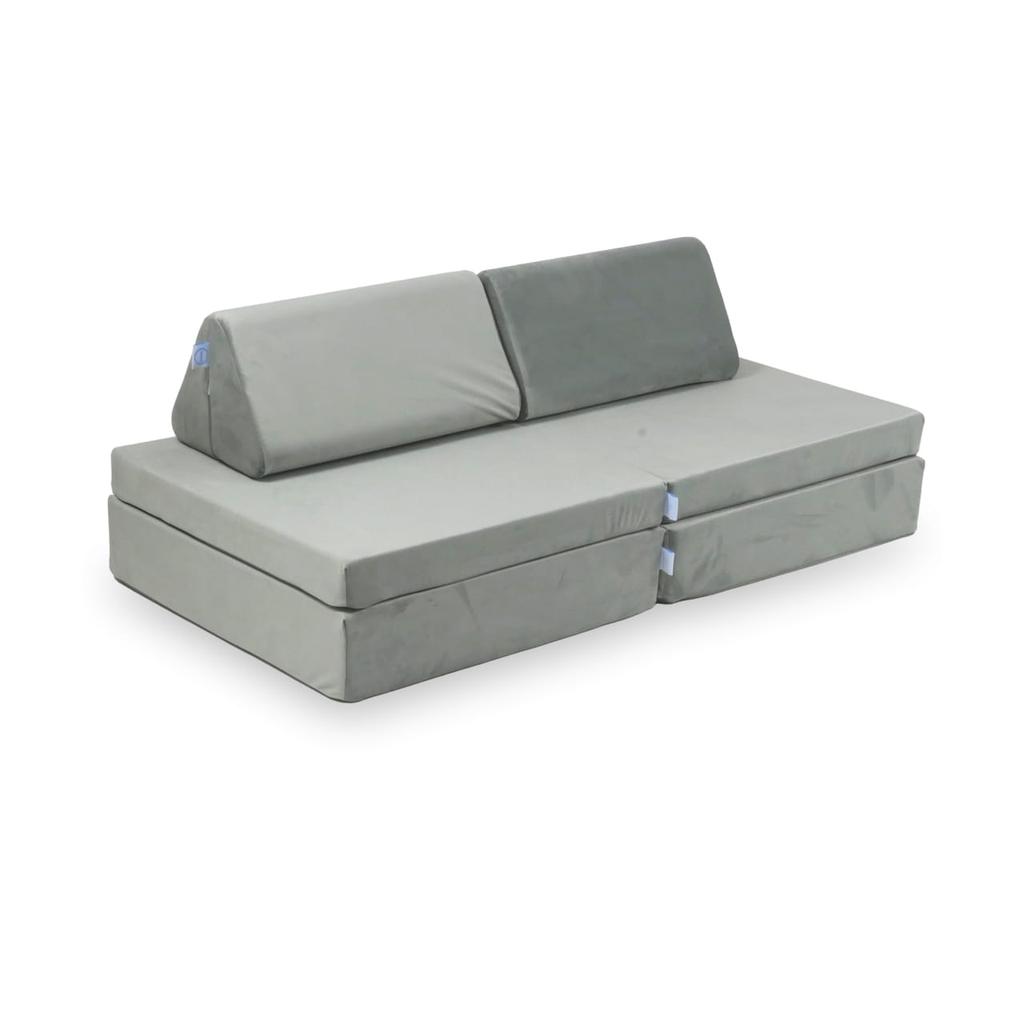Montessori Comfort Velvet Mini Play Sofa Gray