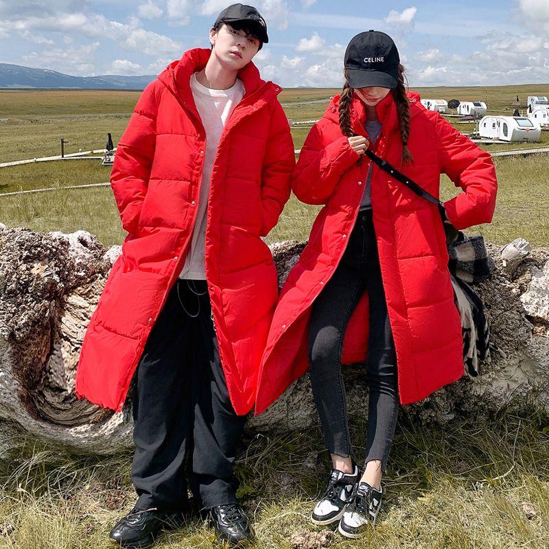 Winter Loose Down Cotton-padded Jacket Women's Medium and Long Thickened Loose Casual Warm Cotton-padded Jacket Coat