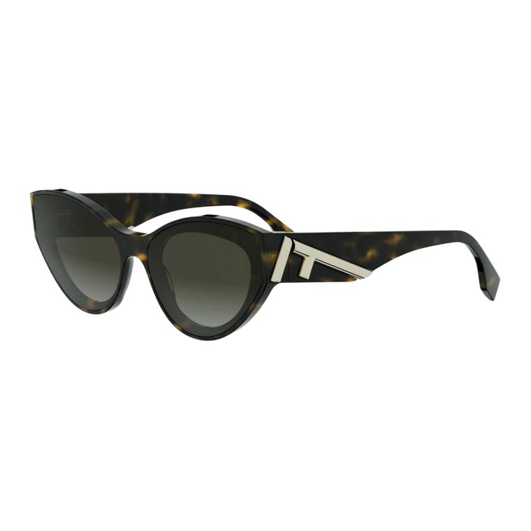 

Fendi Logo Acetate Cat Eye Sunglasses Women sunglasses Brown Havana FE40194I52F 62,Brown/Havana