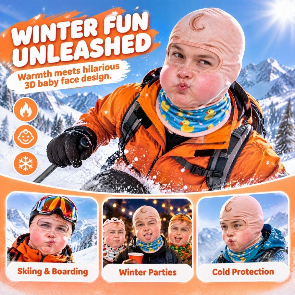 Windproof Ski Balaclava Thermal Fleece Face Cover Printed Full Face Mask  Winter