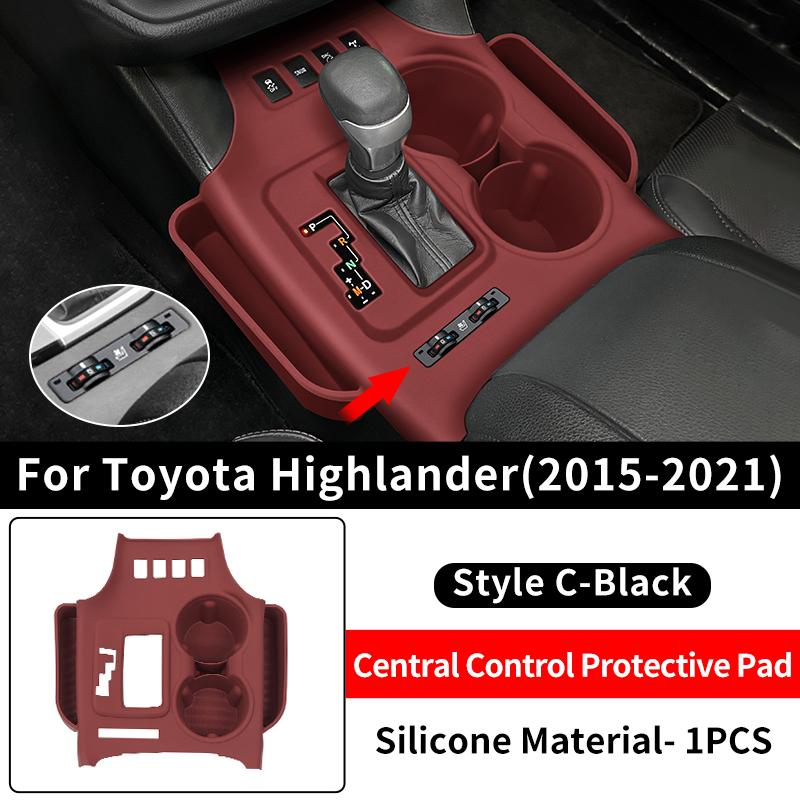 For 2009- Toyota Highlander Central Control Silicone Dirt-Proof Cover Scratch Resistant Car Interior Protection Accessories