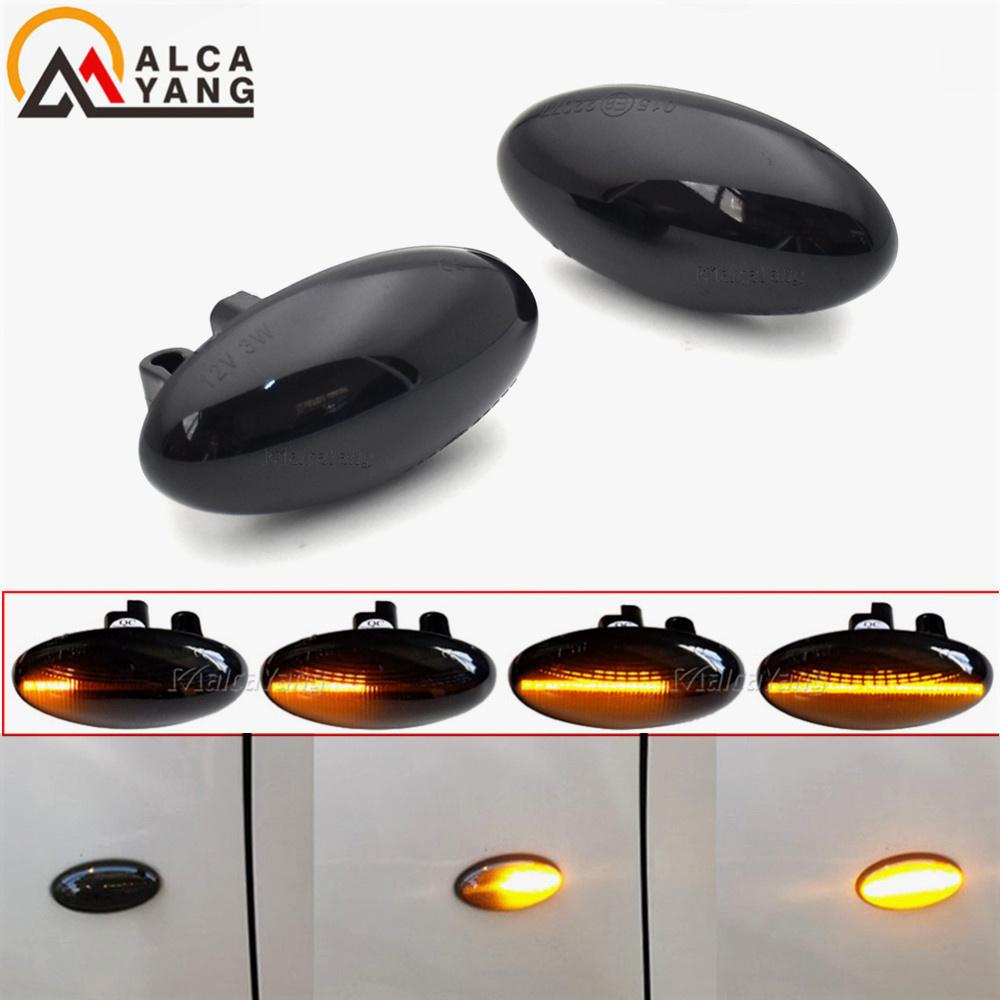 2 Pieces For Toyota Aygo Fiat Scudo Dynamic Led Turn Signal Side Marker Lights Sequential Blinker Lamps