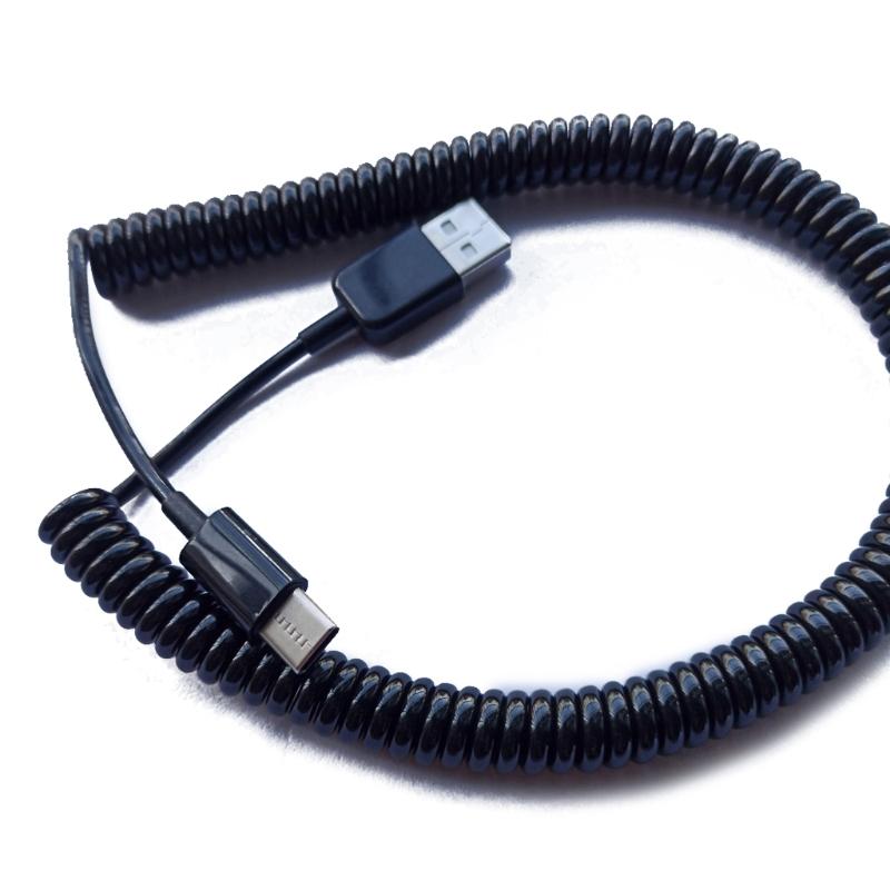 USB C Port Coiled Cable Wire Mechanical Keyboard GH60 USB Cable Type c USB Port for Poker 2 GH60 Keyboard Kit DIY