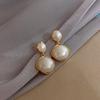 French Rhombus Pearl Earrings Stud Earrings Women'S Design Sense Earrings Temperament Fashion Earrings