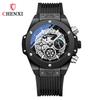 Men's Wrist Watch Waterproof Luminous Chronograph Calendar Watch Sports Quartz Wristwatches Silicone Band