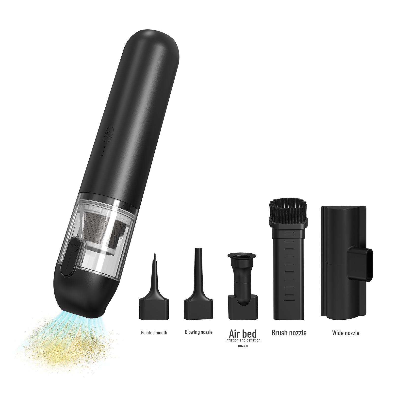 Wireless Handheld Pet Mini Blower-Vacuum with Base & One-Button Dust Emptying чёрный