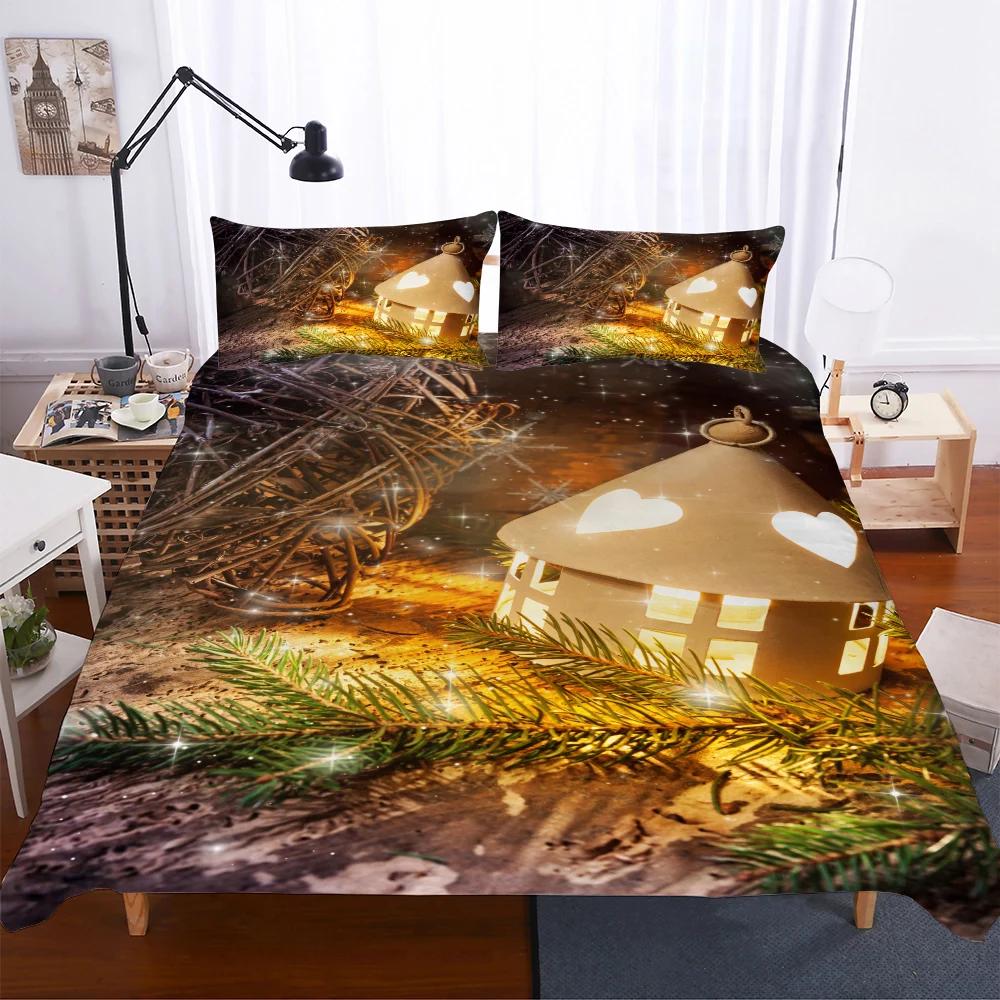 Bedclothes Beding Merys Christmas Soft Duvet Cover Sets Western New Year Gift Quen Warm Comforter Set King-Sized Dimensionsd Dimensions Bed Cover