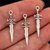 20pcs 29*9mm  Metal Alloy Mini Sword Charms Weapon Pendant for Jewelry Making DIY Handmade Craft Pendant Accessories