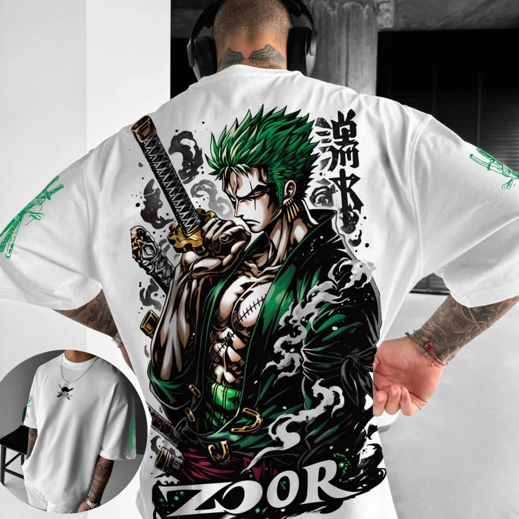 Printed Cotton Short-sleeved American Loose Men's and Women's Summer Breathable Sports Round-neck T-shirt