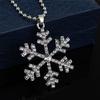 Necklace Snowflake Pendant With Crystals For Girls And Kids Gift