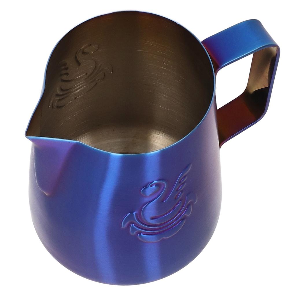 Milk Frother Pitcher 380ml Food Grade Stainless Steel Eagle Spout Multifunction Milk Frother Cup for Milk Cream Latte