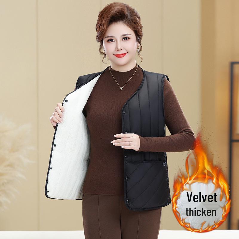 Fleece-gefütterte Weste in Übergröße für Frauen mittleren Alters - Herbst/Winter