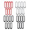 ABS Car Front Grille Decoration Ring Cover Stickers For Jeep Wrangler JK 2007-2017 Car Exterior Accessories
