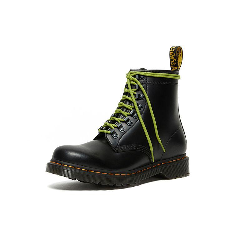 Dr. Martens 1460 Bottines Mode Cuir Lisse Color Block Unisexes Charbon-Noir 26917001
