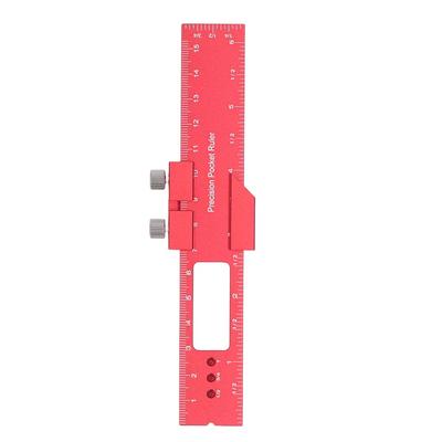 6 Inch Woodworking Ruler Clear Scales T Type Scribing Ruler Adjustable Sliding Stop Ruler Marking