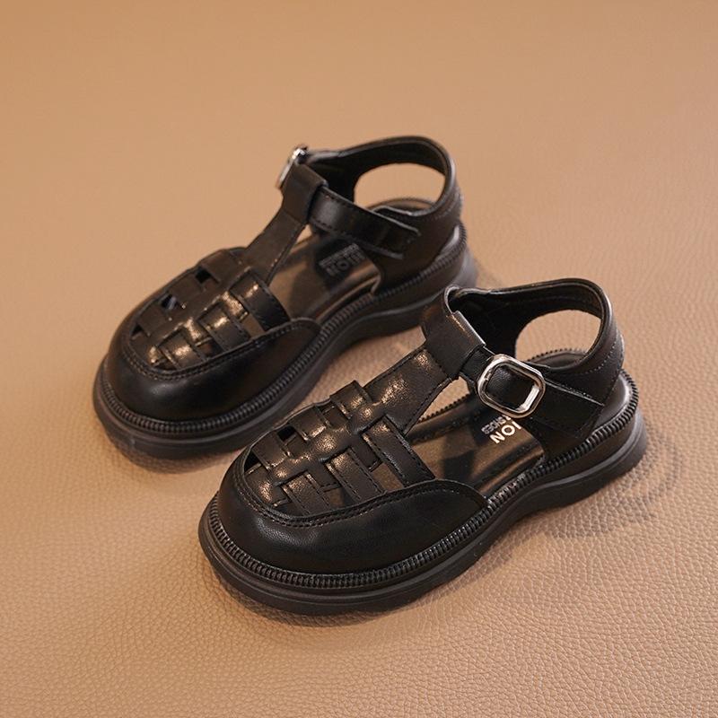 

Модные сандалии для девочек, летняя дышащая нескользящая пляжная обувь для детей 37 чёрный