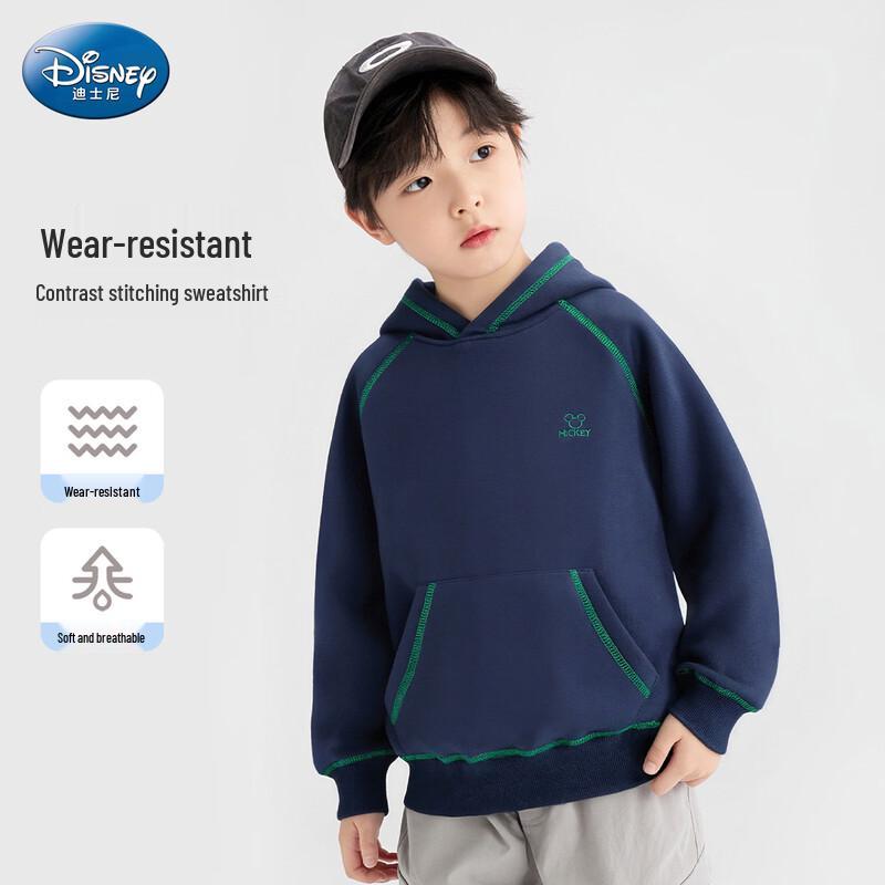 Disney Boys  2026 Spring Color-Blocked Hooded Sweatshirt 140