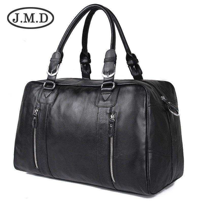 Jiameida Retro Waxed Leather Men's Travel Handbag