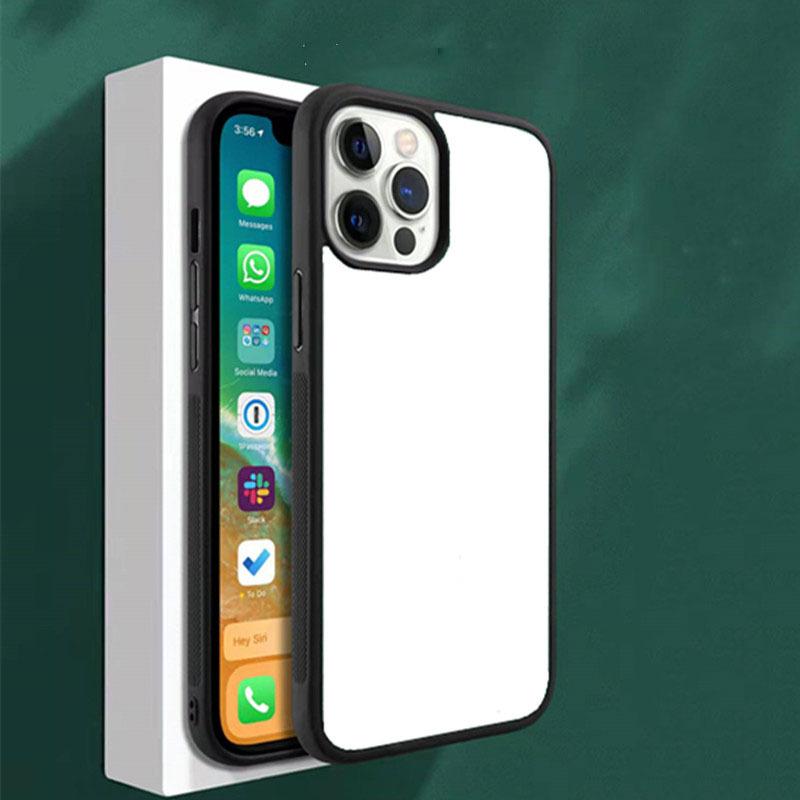 DIY Blank Mobile Phone Case Suitable for IPhone Anti-slip Texture Two-in-one Leather Material