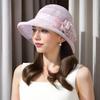 Elegant Women'S Bucket Hat with Floral Accent - Lightweight, Breathable Polyester, Perfect for Spring Summer, Ideal for Travel, Hiking, Beach, Parties