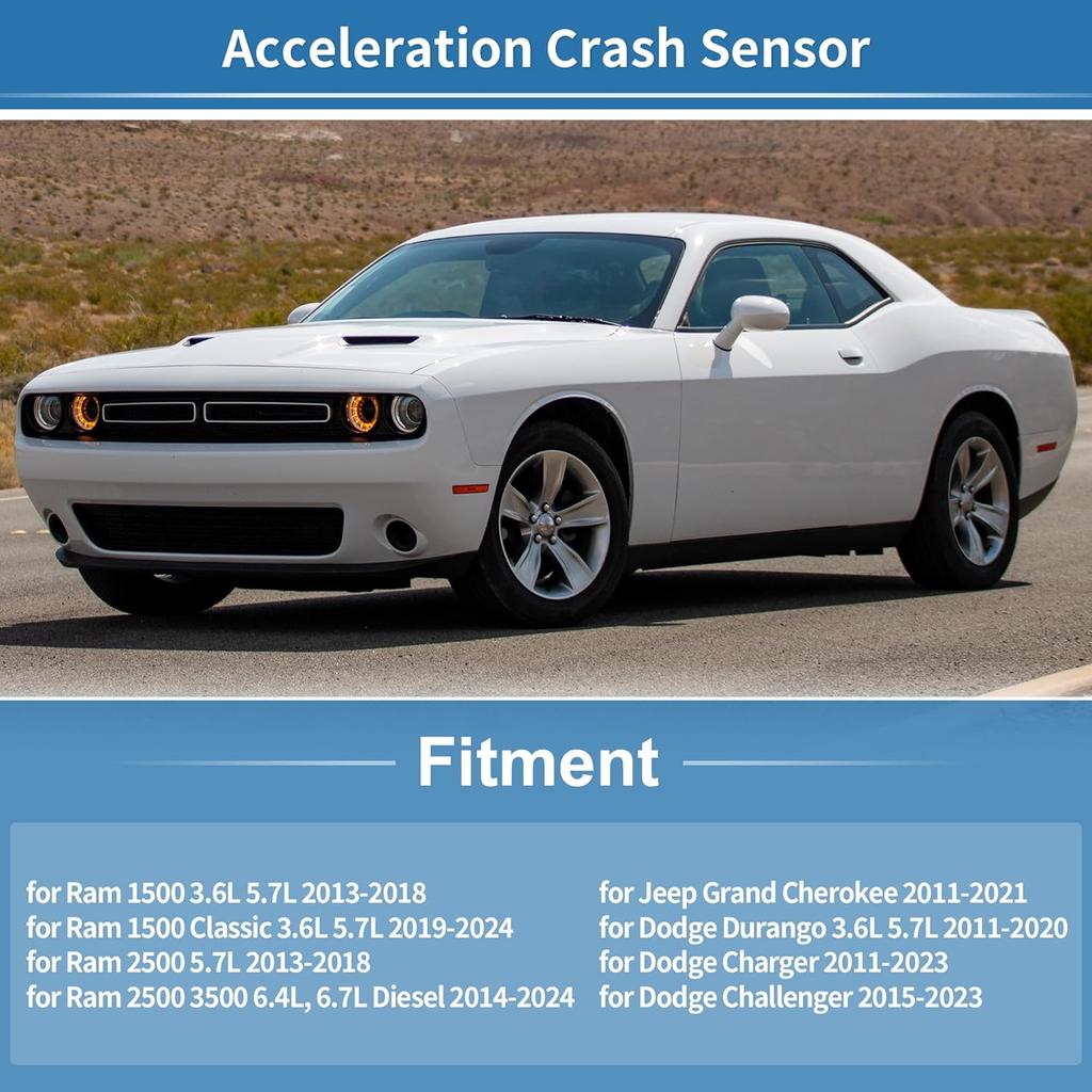 Nº 56054085AA Sensor de Aceleração para Ram 1500 3.6L 5.7L para Ram 2500 5.7L 13-18 para Dodge Durango 3.6L 5.7L 11-20 para Dodge Charger 11-23 Colisão