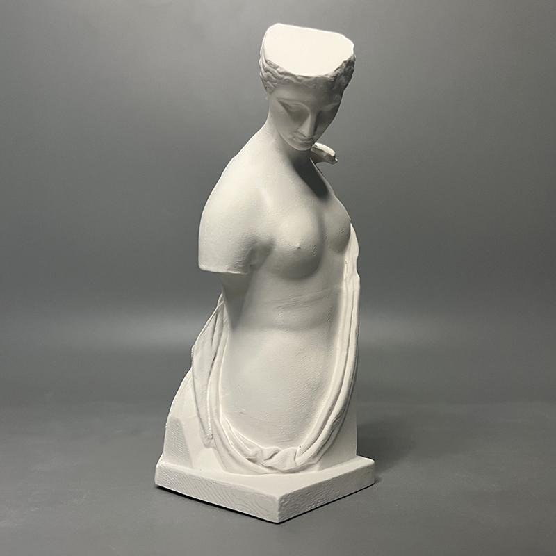 Vintage Greek Bust Sculpture Bookcase Porch Ornament White Plaster Figure Statue Crafts Gift Interior Aesthetic Decoration