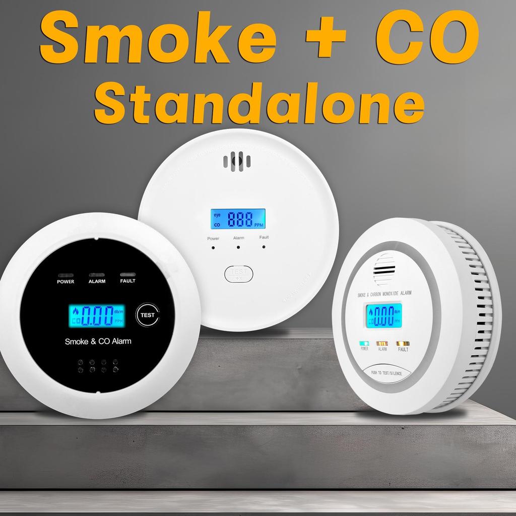 2-in-1 Smoke & Carbon Monoxide Detector with CE FCC ROHS Certification, Standalone Sound & Light Alarm