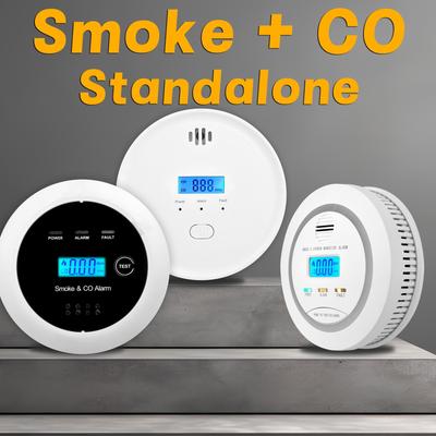 2-in-1 Rauch- und Kohlenmonoxidmelder mit CE FCC ROHS-Zertifizierung, Standalone Ton- und Lichtalarm