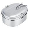 Double Layer Stainless Steel Lunch Box Bento Food Container Outdoor Travel Picnic