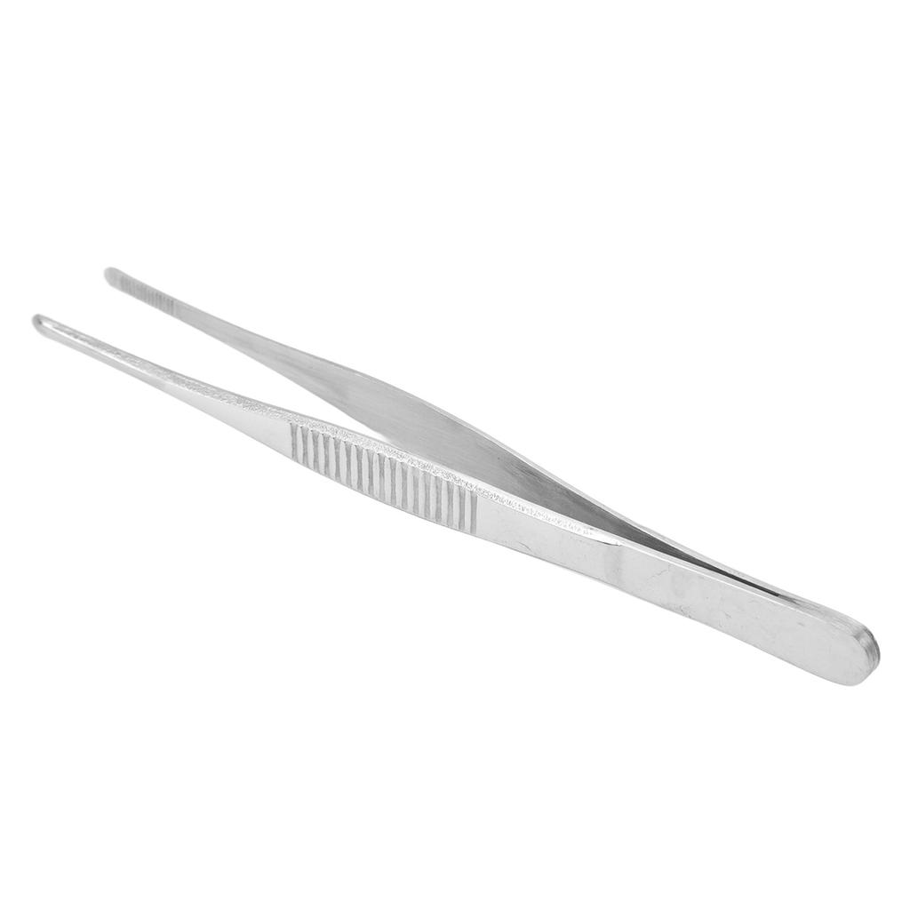 Dressing Forceps Serrated Straight Tip Slip Resistant Stainless Steel Surgical Tweezers 5.5in