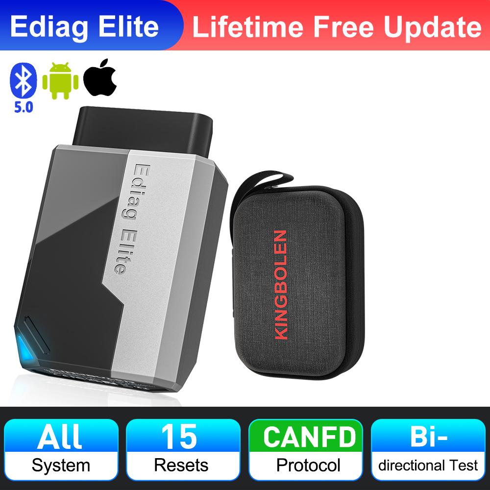 

2026 New KINGBOLEN Ediag Elite Lifetime free Car Diagnostic Tools All system 15 Resets Bi-directional Test Auto Scanner OBD2 Lifetime Free Update