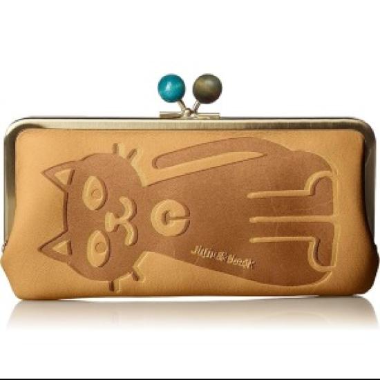 

Juju Beck Clasp Purse Long Wallet 0331312 Camel [Box 21] &