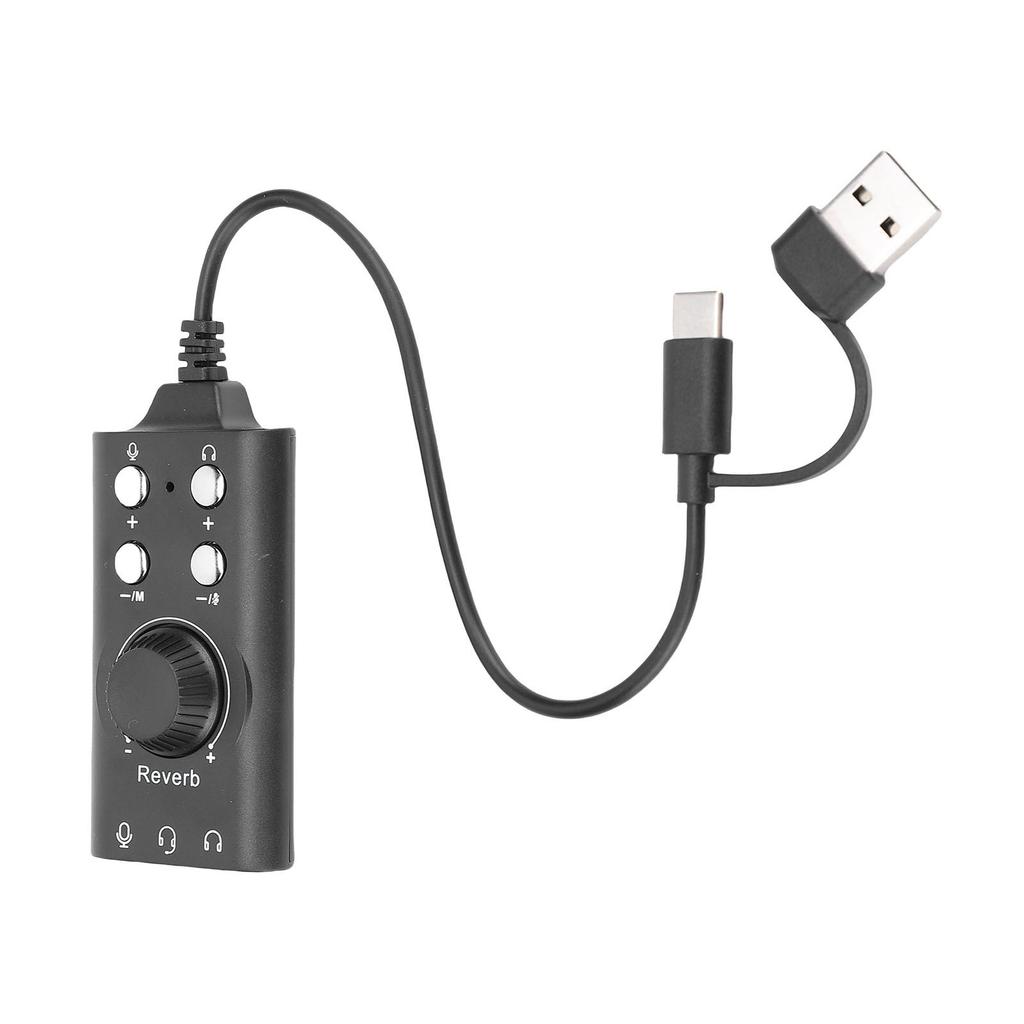 USB Sound Card External Stereo Sound Card with Volume Control USB To 3.5mm   Sound Adapter for PC Laptop Desktop Headset
