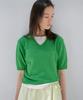 Jeonggamseutyudio Linen Blend V-Neck Half Sleeve Knit_5 Color