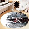 Custom Name Assassin's Creed Printed Round Rug Carpet Chair Rug Area Rug Entryway Doormats,for Office Chair Living Room Bedroom Kitchen Room.