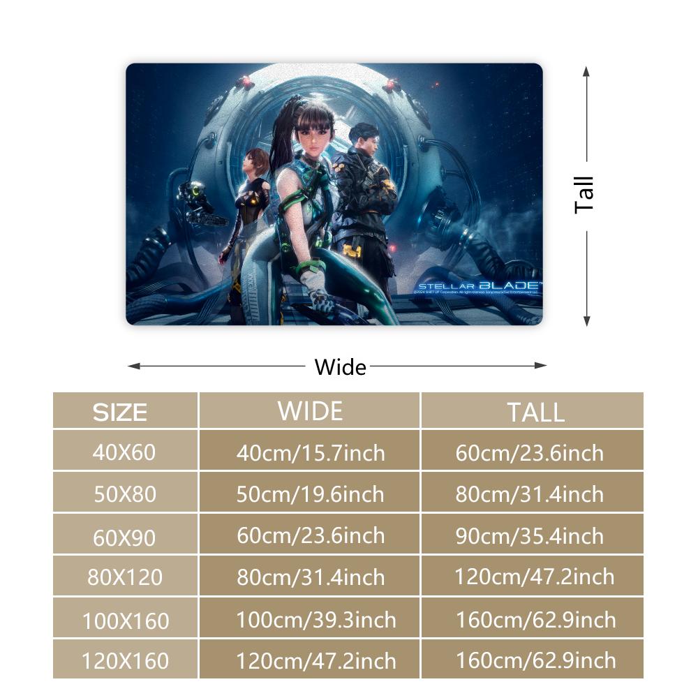 Anime Hot S-Stellar B-Blade Floor Mat Bedroom Living Room Flannel Door Mat Non-Slip Home Decor