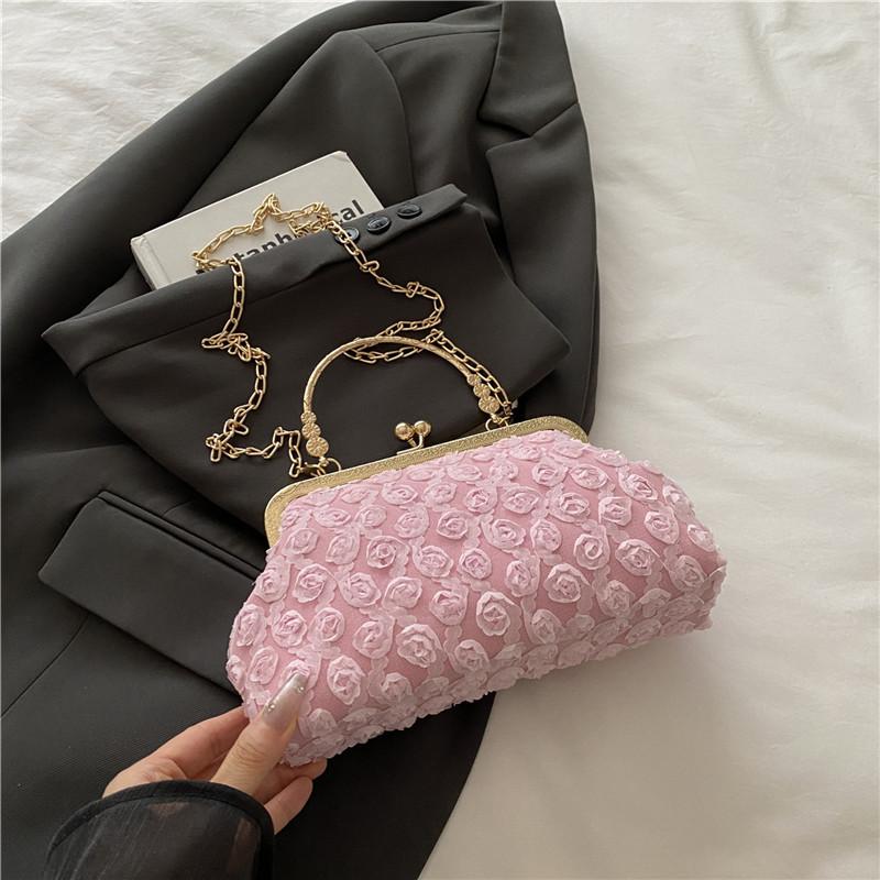 Niche High-value Bag 2025 New Women's Flower Handbag Fashionable and Simple Shoulder Bag Women's Messenger Bag Women's