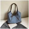 Retro commuter niche bow single shoulder armpit bag 2025 Korean version new fashion simple contrasting color tote bag