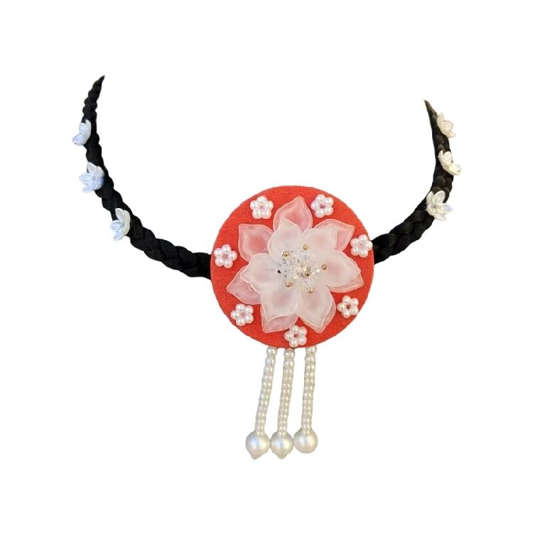 Handmade Hair Accessories Colorful Elegant Hairpin Traditional Headband Suitable for Youthful Performers At Any Occasion