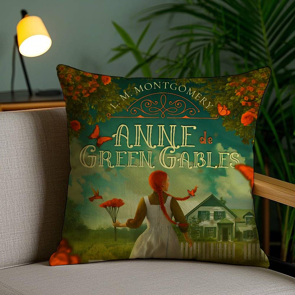 Anne of G-Green Gables Pillow Case Home Dorm Chair Back Short Plush Double-sided Printing Office Nap Time Cushion Cover