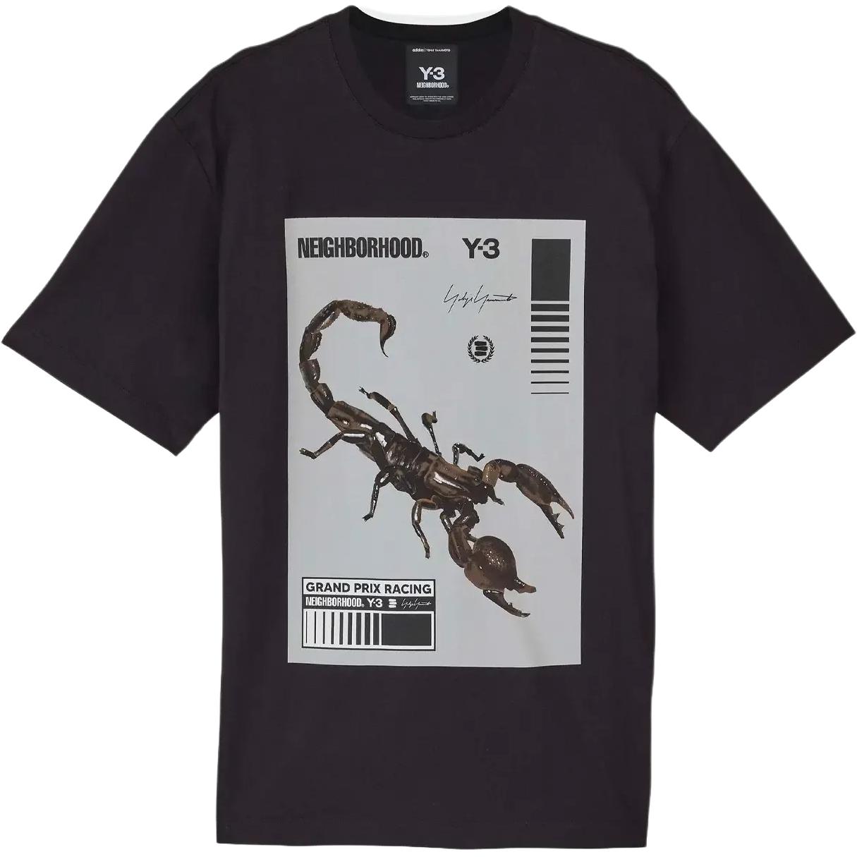 Y-3 X Районная футболка GFX Черный Мужские Топы KC8823 M
