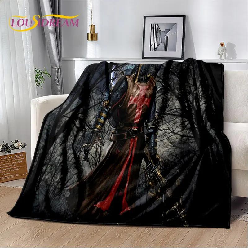 Cavalier Knight Templar Crusaders Game Měkká plyšová deka, flanelová deka Hodící deka do obývacího pokoje Ložnice Postel Sofa Piknik