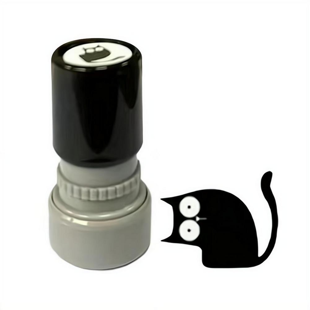 Cute Cartoon Stamps Lovely Small Black Cat Stamp DIY Scrapbooking Decoration Diary Collage Stationery