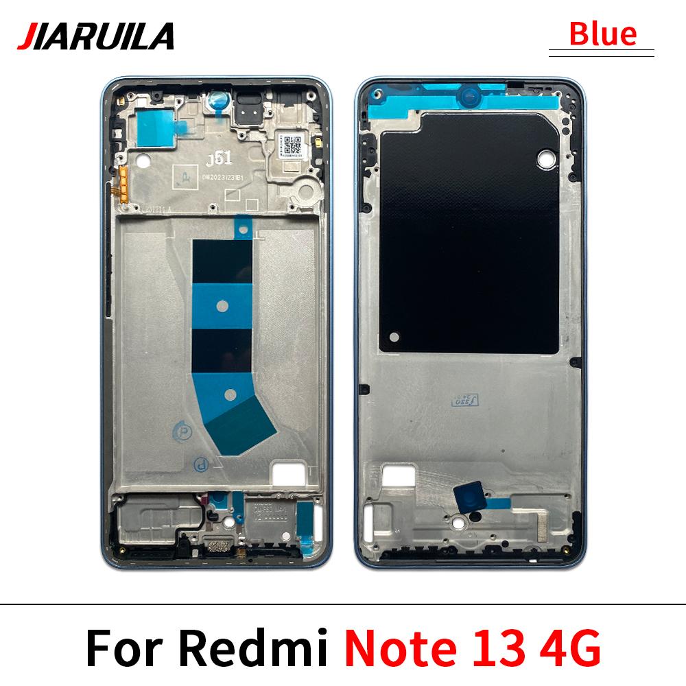 Back Battery Cover Rear Metal Front Housing Middle Frame Bezel Plate Parts For Xiaomi Redmi Note 13 4G 5G Note 13 Pro Plus 5G