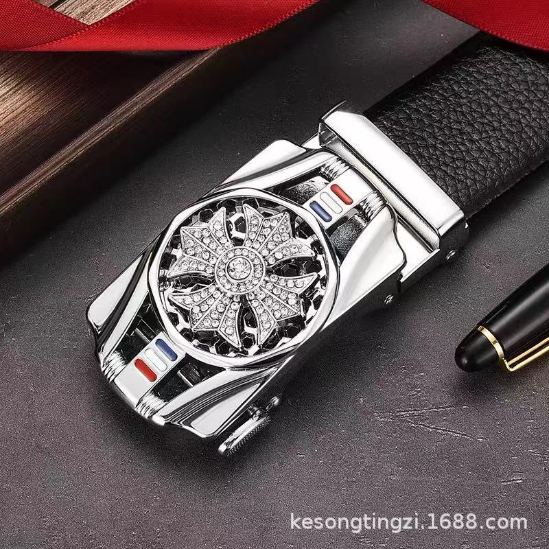 

Мужской модный ремень из искусственной кожи с автоматической пряжкой для джинсов 120cm