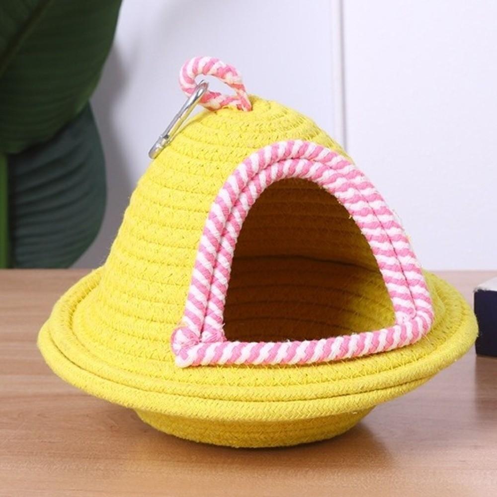 Warm Sleep Bird Cage Nest Windproof Thickened Bird Hanging Bed Bite Resistant Handmade Weave Pet Habitat Pet Parrot