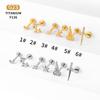 F136 Titanium Alloy Moon, Lightning, Deer & Star Lip and Ear Cartilage Stud Earrings for Body Piercing.
