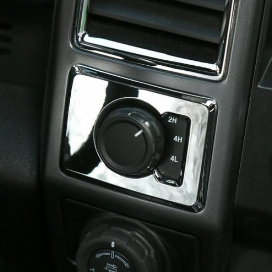 Chrome Four Wheel 4WD 4-Wheel Drive Switch Trim for Ford F150 2015+ Accessories