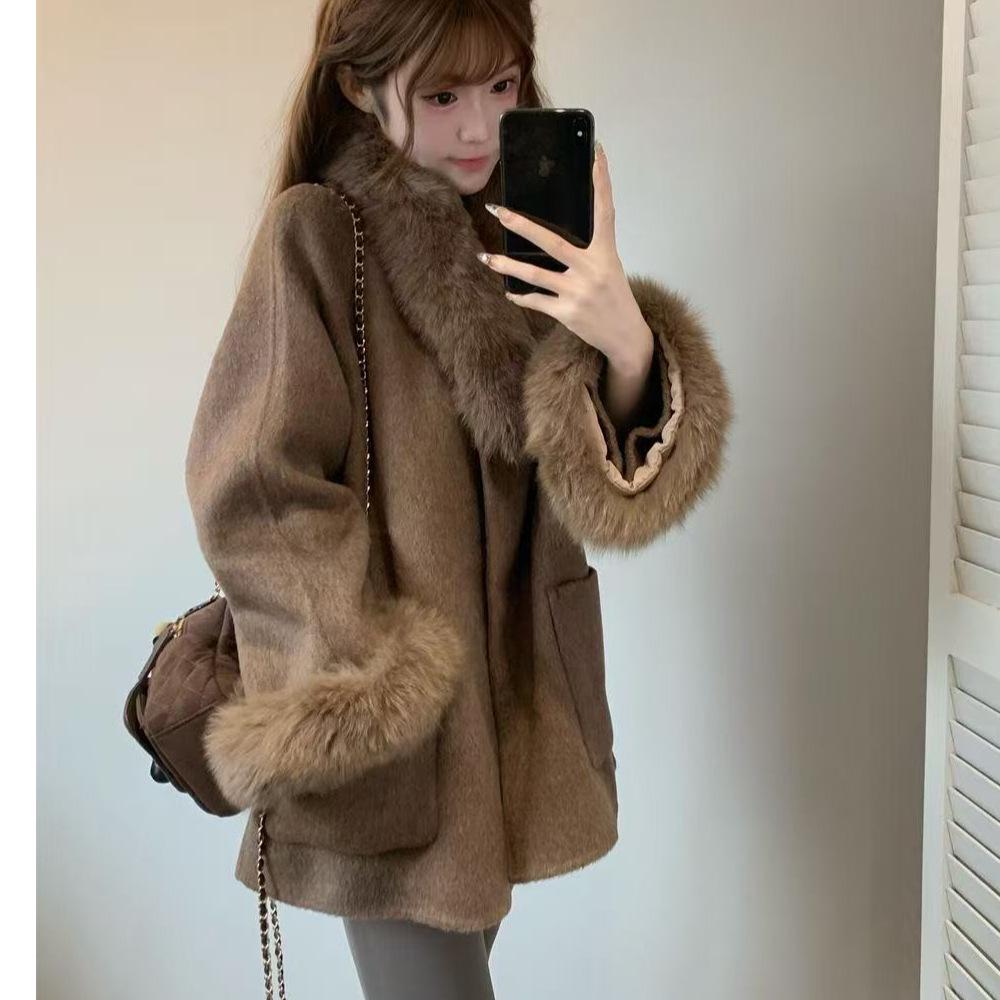 Elegant Women's Wool Coat: High-End, Warm, Loose-Fit for Autumn/Winter
