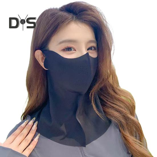 Summer Face Guard Tkanina odvádějící vlhkost Prodyšná Elastická manžeta na krk Ochrana před sluncem Ledová hedvábná ochrana obličeje